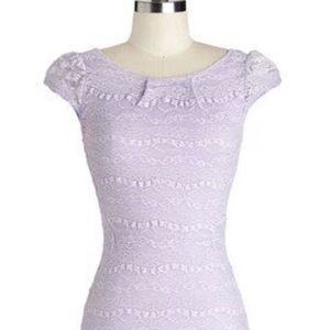 Mod cloth vintage style lavender bodycon dress